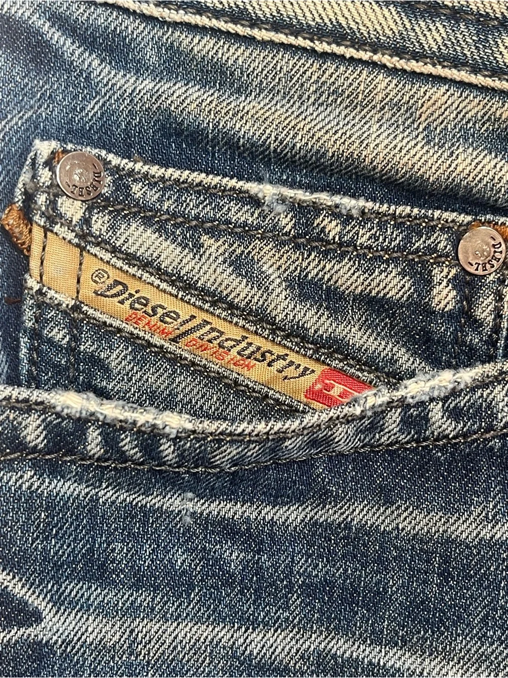 Diesel Thavar Slim Skinny Jeans Mens 30x32 Blue Distressed Medium Wash Denim